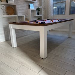 2 Tone Pool Table 8ft / Dining Table Includes Top Delivery And Install 