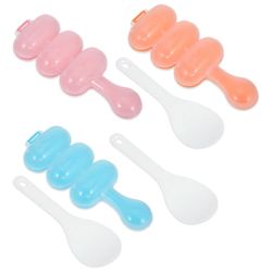 Larrel 3 Pcs Rice Ball Mold, Onigiri Mould with Scoop Rices Shaper Balls Easy Rices Balls Maker Shaped Kitchen Tools for Food Shaping Lunch Bento Home