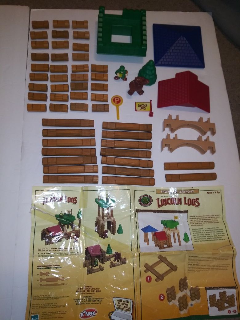 The Original Lincoln Logs Building Set, Frontier Outlook, FULL SET!