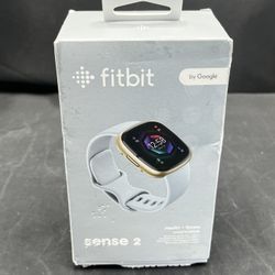 Fitbit Sense 2 Advanced Health and Fitness Smartwatch, Soft Gold & Blue Mist D