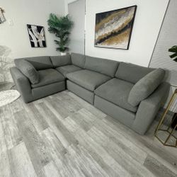 SECTIONAL COUCH GRANT CLOUD GRAY - FREE DELIVERY 