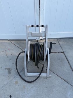 Hosemobile Rolling Garden Hose Reel Cart w/ Hose – Portable Outdoor Hose Storage