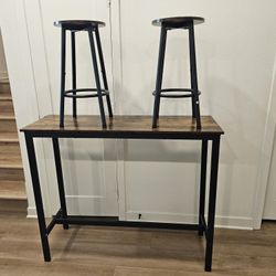 Bar Height Table With (2) Stools