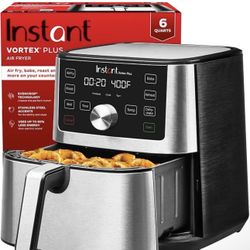 Instant Pot Vortex Plus 6QT XL Air Fryer, 6-in-1, Broils, Dehydrates, Crisps  Open box item appears new!  The Instant Pot Vortex Plus 6QT XL Air Fryer