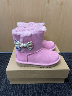 100% Authentic Brand New in Box UGG Kenzie Tie Dye Bow Boots / Toddler Size 12 / Color: Pink  