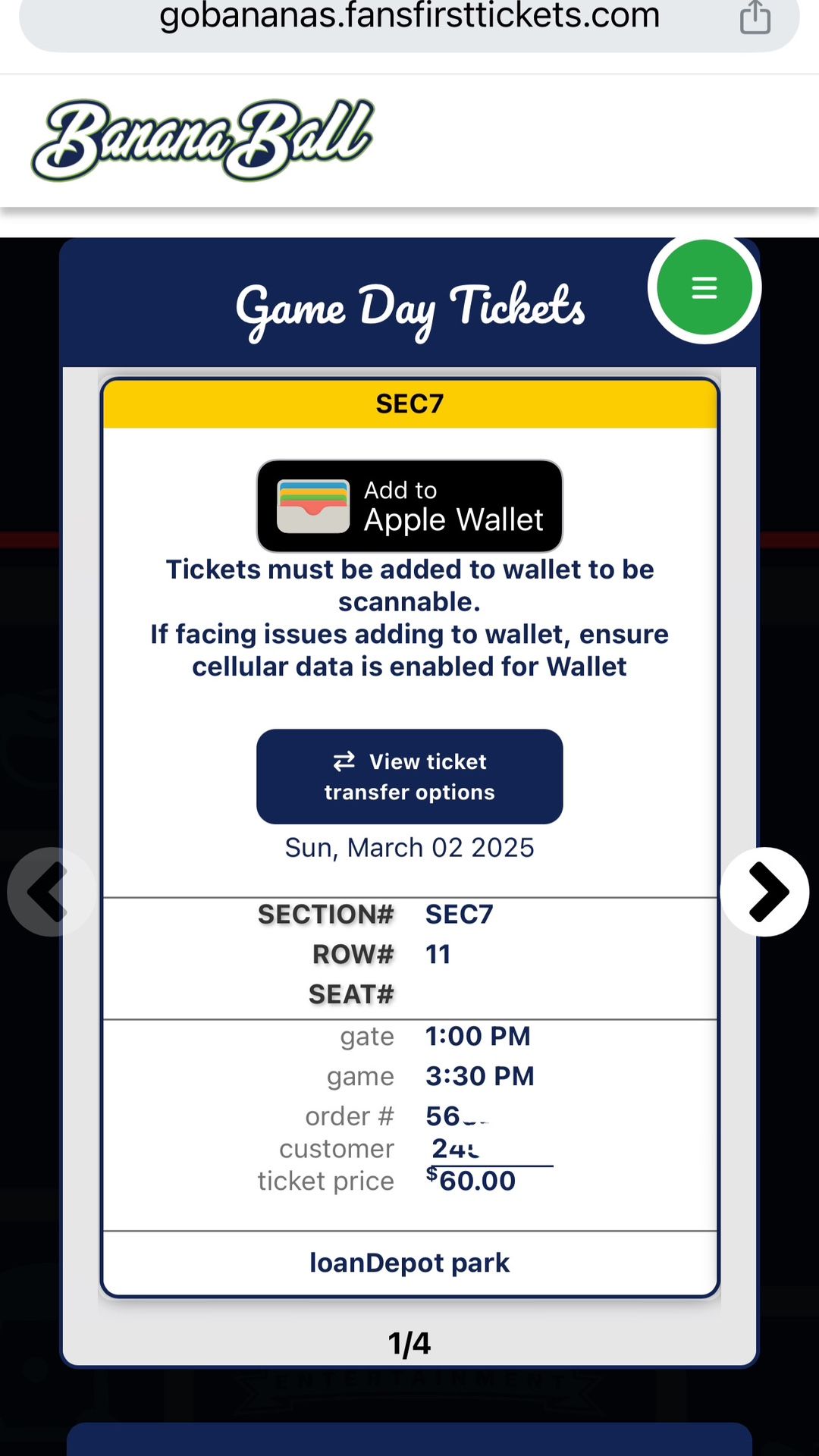 Savannah Bananas Tickets
