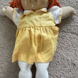 1985 Xavier Roberts Clothed, Blue-Eyed, Red-Haired Cabbage Patch Doll