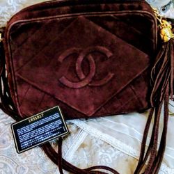 Vintage Chanel Fringebrown suede camera purse for Sale in Woburn, MA -  OfferUp