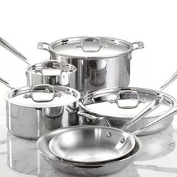 All Clad 10 Piece Stainless Steel Set