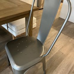 Set Of 6 Metal Dining Chairs 