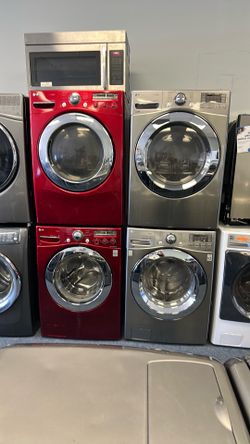 Front load washer and dryer set stackable