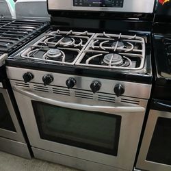 KITCHENAID 30" STAINLESS STEEL 4 BURNER GAS STOVE / CONVECTION OVEN 