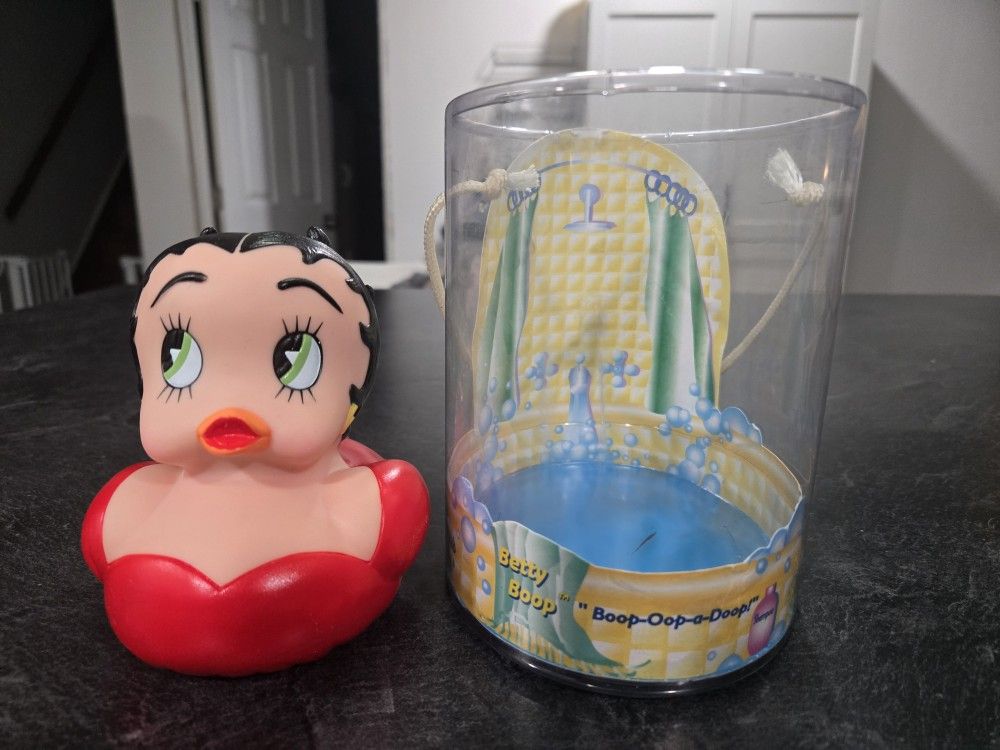 Vintage 1999 Betty Boop Rubber Ducky Blue Eyes Duck Celebriducks "RARE" Toy