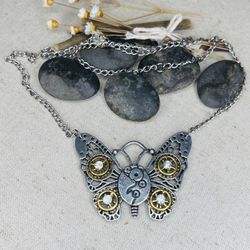 Diamond Butterfly Bling Fashion Necklace