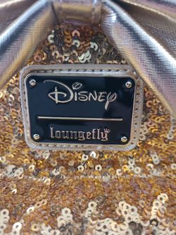 Disney Loungefly Gold Sequin Mini Backpack