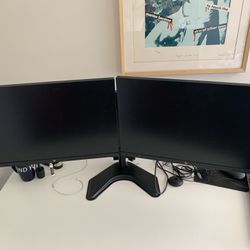 Monitors With Stand (two 24inch Monitors) 
