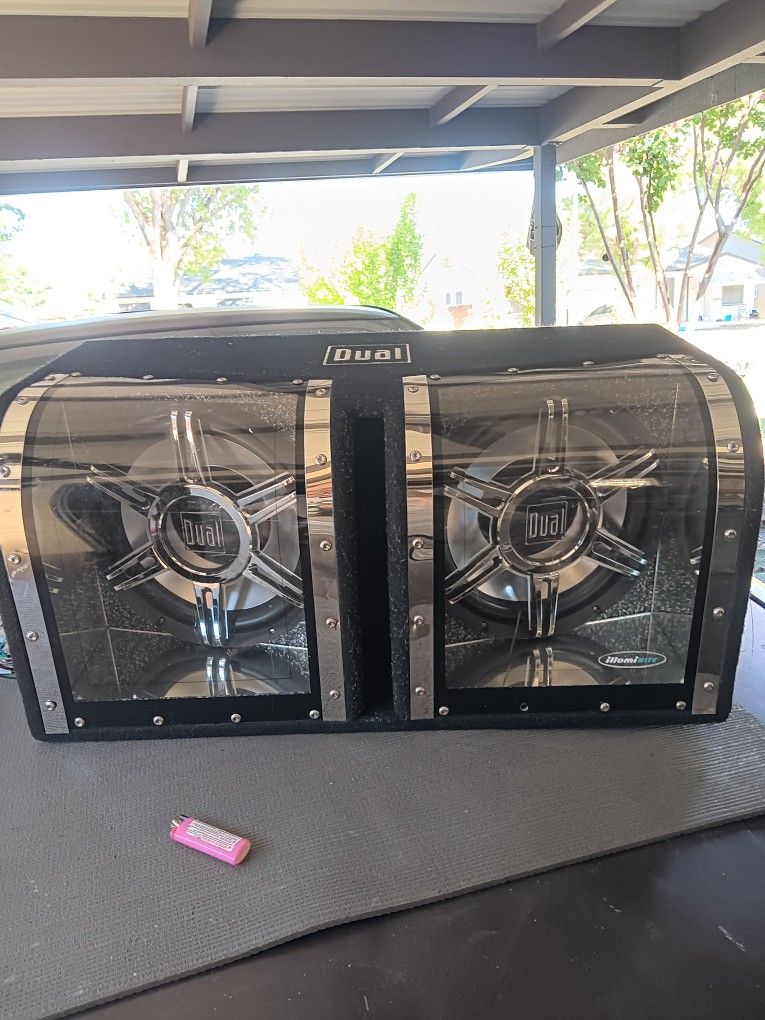  Dual  BP1204 12 inch illumiNITE High Performance Studio Enclosed Car Subwoofers with 1,100 Watts of Peak Power. Hits hard!