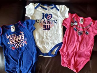 3-6 Month NY Giants Onsies
