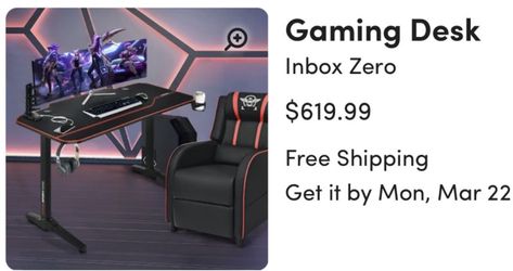 Carbon Vibes Gaming Desk 