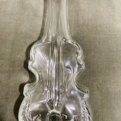 Vintage violin imperial clear glass bottle 200 ml
