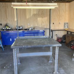 Metal Workbench With Light
