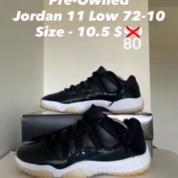 Jordan 11 72-10 Low Size 10.5