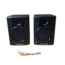 M-Audio AV40 Desktop Reference Studio Monitor Powered Speakers tested working