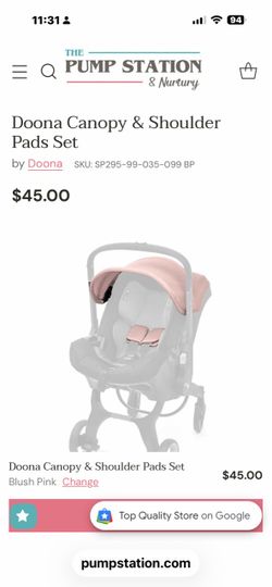 Doona Canopy & Shoulder Pads Set