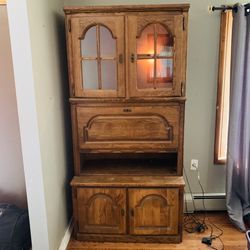 Solid wood antique Break front And bar