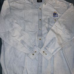 Vintage Los Angeles Rams Denim Collar Shirt