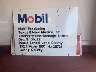 Antique porcelain covered signs. Oil and Gas signs.