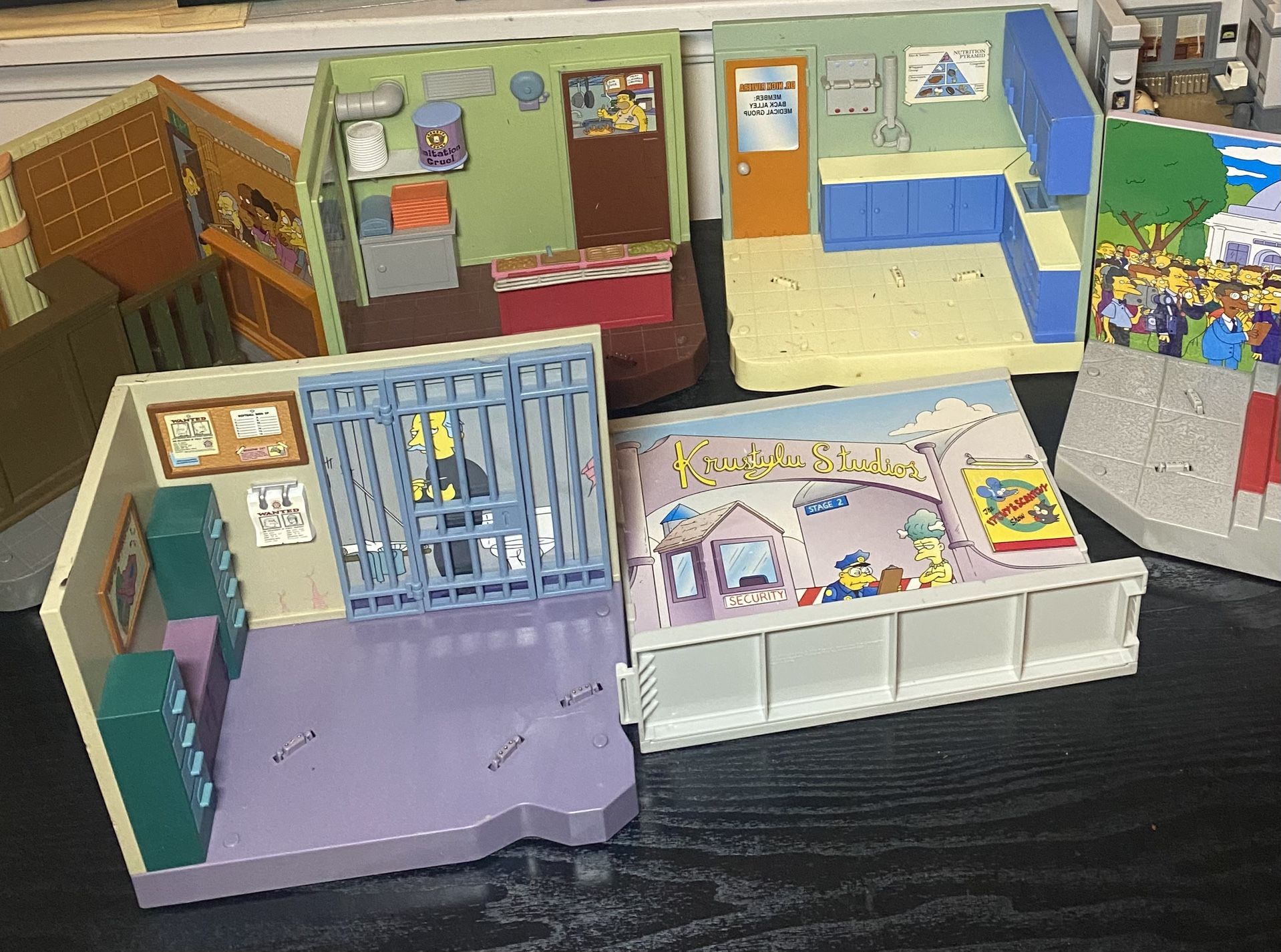The Simpsons Playmates World of Springfield Interactive Environments Bundle- Price for all