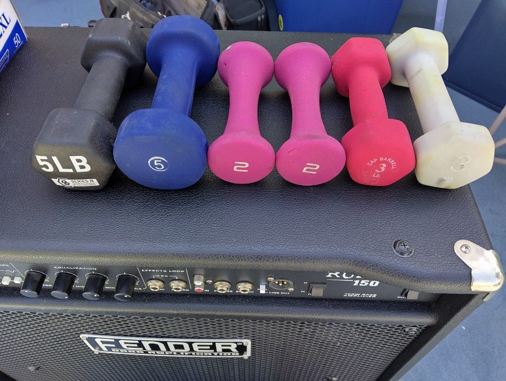 DUMBBELLS 2 X 5  / 2 X 3  / 2 X 2.