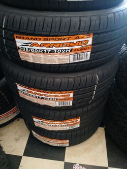 Tengo un set de llantas nuevas 235 60 17 de la marca arroyo