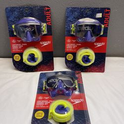 Speedo Adult Travel Mask and Snorkel Set