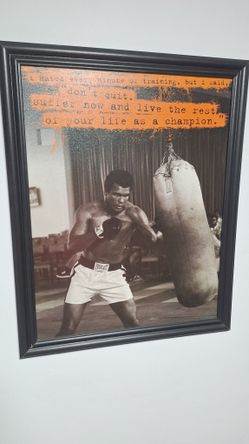 Muhammad Ali Training-Framed Canvas