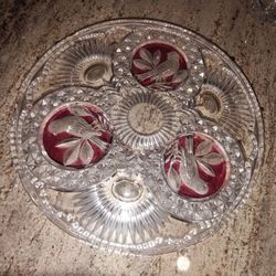  Echt Bleikristall Western Germany Byrdes Cake plate