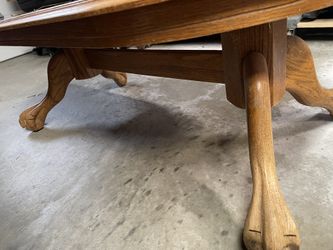 Antique, Vintage Claw Foot Wood Coffee Table