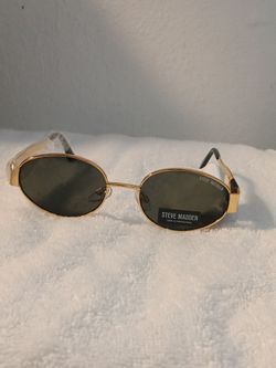 Steve Madden Oval Sunglasses Gold Frame