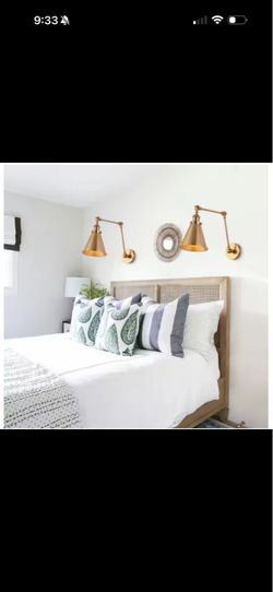 Jonathan Y Rover 7" Brass Gold Adjustable Arm Classic Metal Wall Sconce (2-Pack)