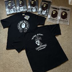 BAPE x Chrome Hearts black T-Shirt