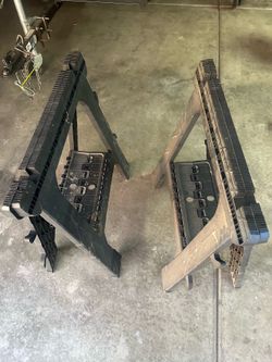 Husky folding sawhorse