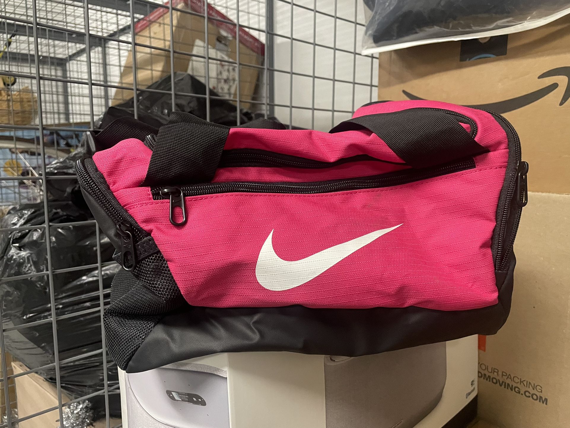 Nike bag, Nike Shoes, Loft Sweater, North Face Puff Jacket