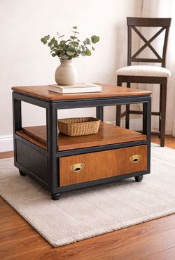Modern Rolling Side Table