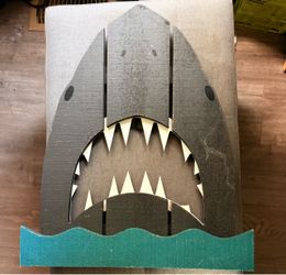 Wooden Shark Wall Art Decor