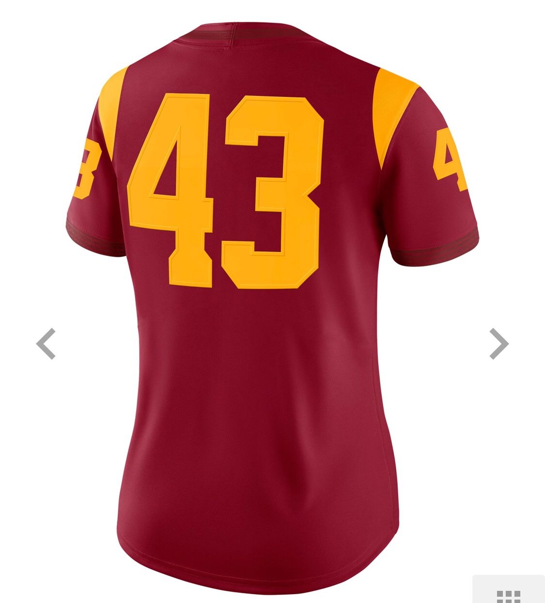 Nike #43 Cardinal USC Trojans Game Jersey Mens sz small