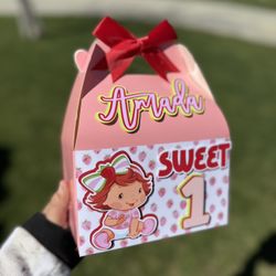 Baby Strawberry Shortcake Favor Boxes | Candy Boxes 