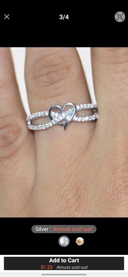 Sparkly Heart Ring