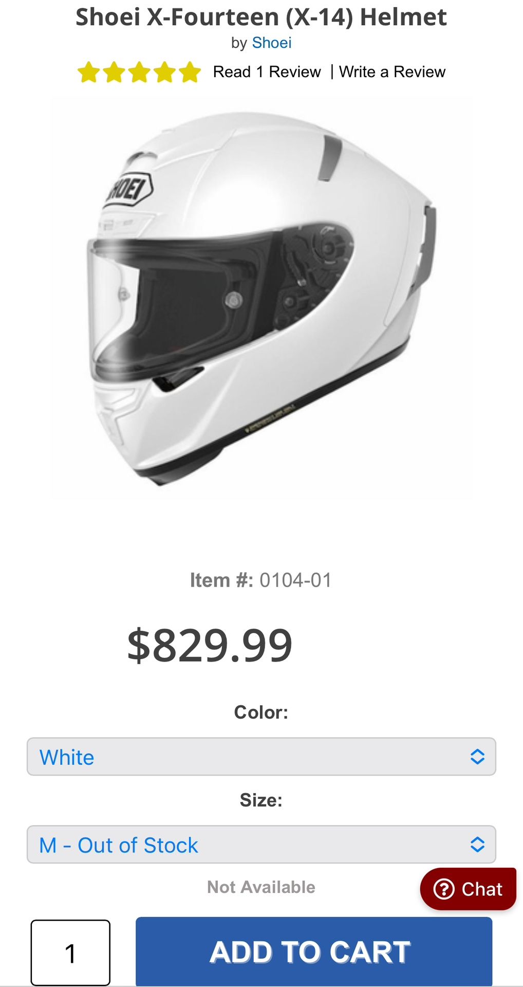 Shoei X14 Gloss White Racing Motorcycle Helmet Size M for Sale in