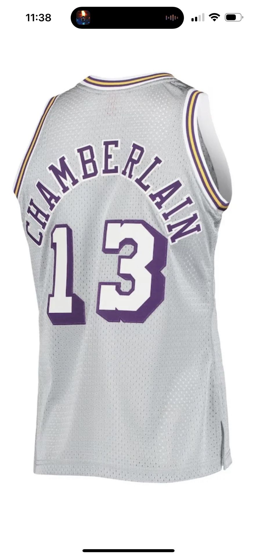 New LA Los Angeles Lakers Mitchell & Ness Wilt Chamberlain Swingman Spit  NBA Basketball Jersey Size Large for Sale in Anaheim, CA - OfferUp